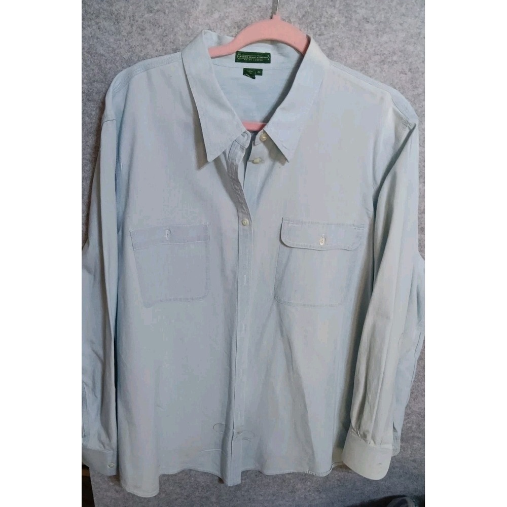 Ralph Lauren Jeans Company VTG Womens 3X Denim Button Up Long Sleeve Shirt..READ